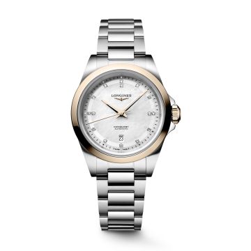 Longines Conquest 30 Stainless Steel - Pink Gold / MOP / Bracelet