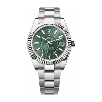 Rolex Sky-Dweller Stainless Steel - White Gold / Green / Oyster