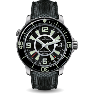 Blancpain Fifty Fathoms GMT Stainless Steel / Black / Canvas