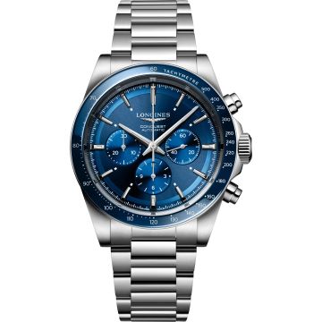 Longines Conquest Chronograph 42 Stainless Steel / Blue / Bracelet