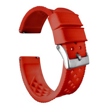 Tropical Style Crimson Red Watch Band - 22mm