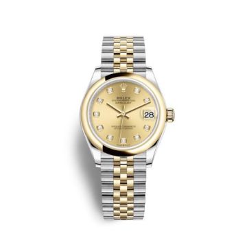 Rolex Datejust 31 Stainless Steel/ Yellow Gold / Domed / Champagne - Diamond / Jubilee