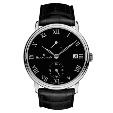 Blancpain Villeret 8 Jours Manuelle Platinum / Black Enamel