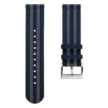 RidgeFlex Two-Piece Military Nylon Watch Strap - Navy Bond - 22mm