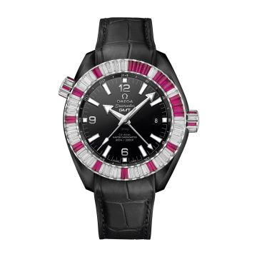 Omega Seamaster Planet Ocean 600M Co-Axial 45.5 Master Chronometer GMT Deep Black Ruby