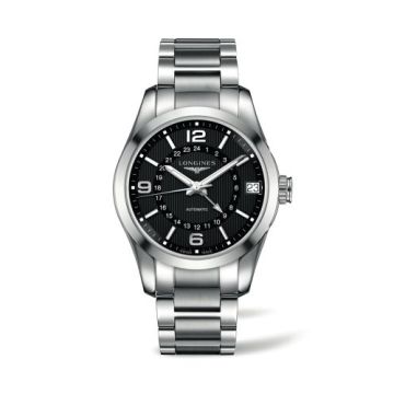 Longines Conquest Classic 42 GMT Stainless Steel / Black / Bracelet
