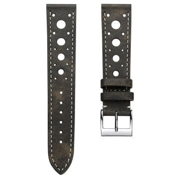 Boutsen Racing Handmade Patina Leather Watch Strap - Mocca - 22mm