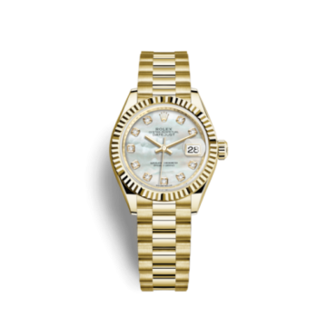 Rolex Lady-Datejust 28 Yellow Gold Fluted / President / MOP
