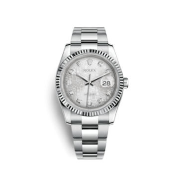 Rolex Datejust 36 Stainless Steel Fluted / Oyster / Silver Computer