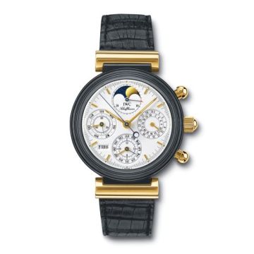 IWC Schaffhausen Da Vinci Perpetual Black Ceramic / Yellow Gold / White / German