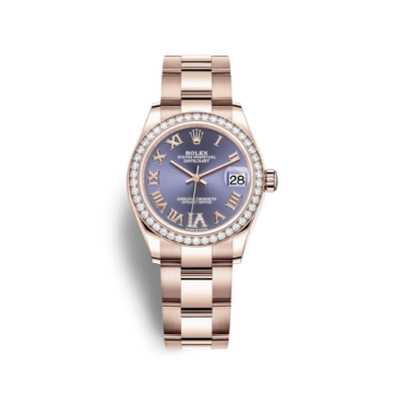 Rolex Datejust 31 Rose Gold / Diamond / Aubergine - Roman / Oyster