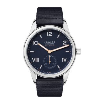 Nomos Glashütte Club Campus Neomatik 39 Midnight Blue / Textile / See-Through