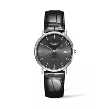 Longines Elegant Collection Automatic 37 Stainless Steel / Grey / Strap