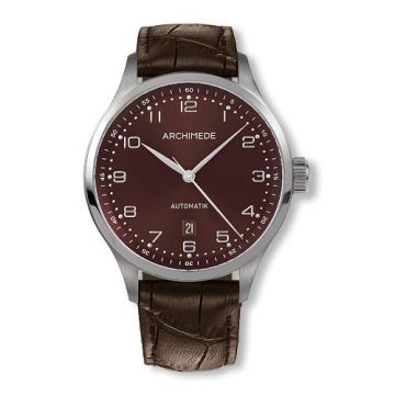 Archimede Klassik 42 Stainless Steel / Brown / Brown Leather