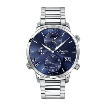 Glashütte Original Senator Cosmopolite Stainless Steel / Blue / Bracelet