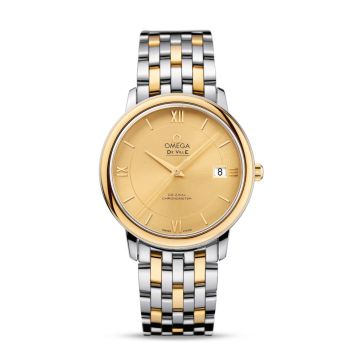Omega De Ville Prestige Co-Axial 36.8 Stainless Steel / Yellow Gold / Champagne / Bracelet
