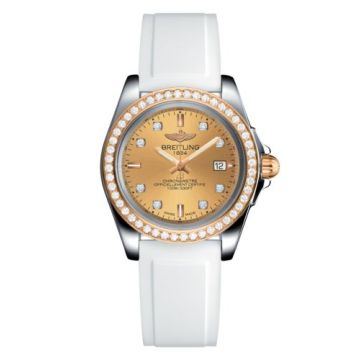 Breitling Galactic 32 Sleek Edition Stainless Steel / Rose Gold / Diamond / Golden Sun Diamond / Rubber