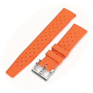Quick Release Orange Tropical-Style Pro FKM rubber watch strap, 20mm or 22mm - 22mm