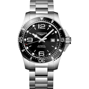 Longines HydroConquest 44 Automatic Stainless Steel / Black / Bracelet