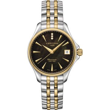 Certina DS Action Diamonds 33.8 Stainless Steel - Yellow Gold / Black MOP