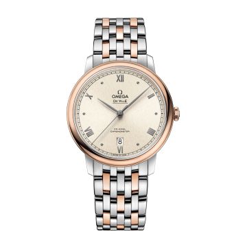 Omega De Ville Prestige Co-Axial 39.5 Stainless Steel / Red Gold / Pink Linen / Bracelet