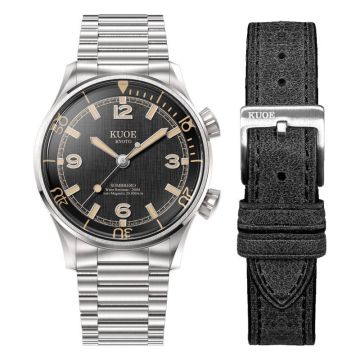 Kuoe Kyoto Sombrero 90-011 Black Linen Textured Dial