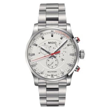 Mido Multifort Quartz Chronograph Stainless Steel / Silver / Bracelet