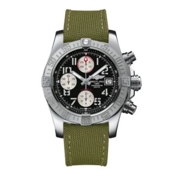 Breitling Avenger II Stainless Steel / Volcano Black / Military