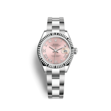 Rolex Lady-Datejust 28 Stainless Steel Fluted / Pink - Roman / Oyster