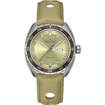 Hamilton Pan Europ Day Date Auto Stainless Steel / Green