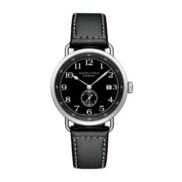Hamilton Pioneer Small Second Auto 40 Stainless Steel / Black