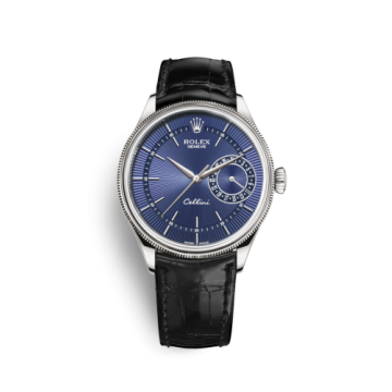 Rolex Cellini Date White Gold / Blue / Alligator Black
