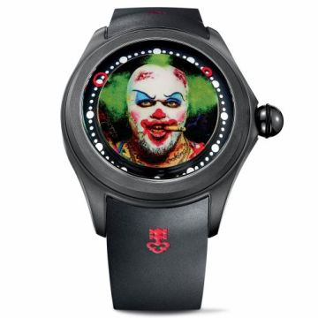 Corum Big Bubble Magical 52 PVD Titanium / Matt Barnes - Clown / Rubber