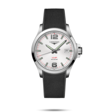 Longines Conquest V.H.P. 43 Stainless Steel / Silver / Rubber