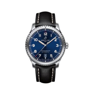 Breitling Aviator 8 Automatic 41 Stainless Steel / Blue / Calf / Folding