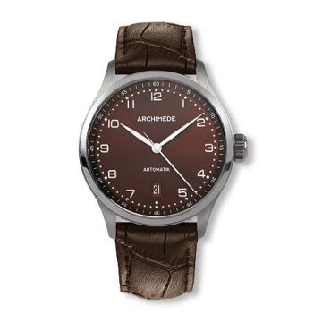 Archimede Klassik 39 Stainless Steel / Brown / Brown Leather
