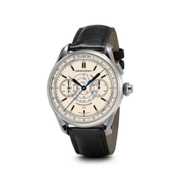 Eberhard Chronographe 1887 Édition Limitée Stainless Steel / Coquille d'Oeuf