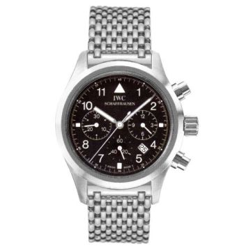 IWC Schaffhausen Pilot's Watch Chronograph Mecaquartz Stainless Steel / Black / Bracelet