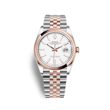 Rolex Datejust 36 Stainless Steel / Everose / Smooth / White / Jubilee