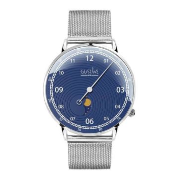 Gustave & Cie 12H Georges Argent & Bleu Milanais Argent 40mm