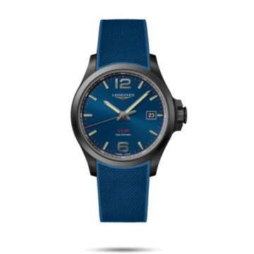 Longines Conquest V.H.P. 43 PVD / Blue / Rubber