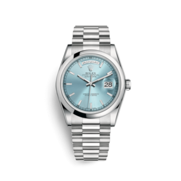 Rolex Day-Date 36 Platinum Domed / President / Ice Blue