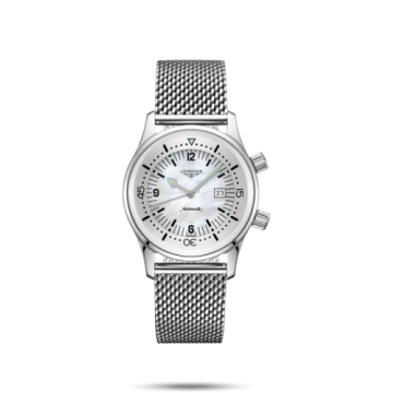 Longines Legend Diver 36 Stainless Steel / MOP / Mesh