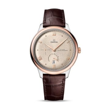 Omega De Ville Power Reserve Master Chronometer Stainless Steel - Sedna Gold / Beige