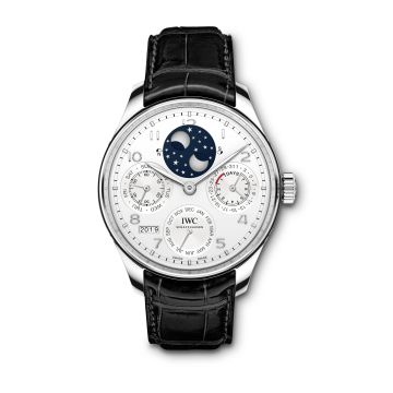 IWC Schaffhausen Portugieser Perpetual Calendar Double Moon Platinum / Silver