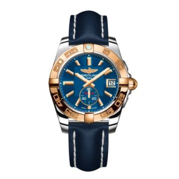 Breitling Galactic 36 Automatic Stainless Steel / Rose Gold / Gun Blue / Calf