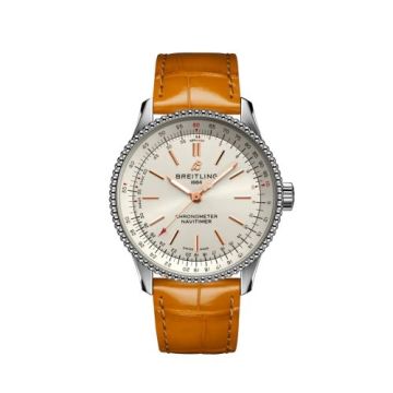 Breitling Navitimer 1 35 Automatic Stainless Steel / Silver / Croco / Folding