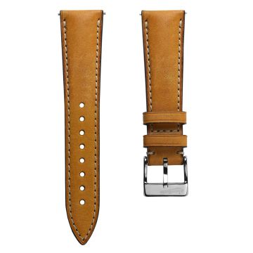 Original Highley Half Padded Martino Italian Leather Watch Strap - Wheatfield - 21mm