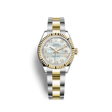 Rolex Lady-Datejust 28 Rolesor Yellow Fluted / Oyster / MOP