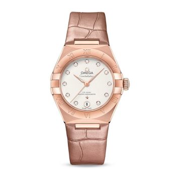 Omega Constellation Manhattan 29 Co-Axial Master Chronometer Sedna Gold / Diamond / Silver - Diamond